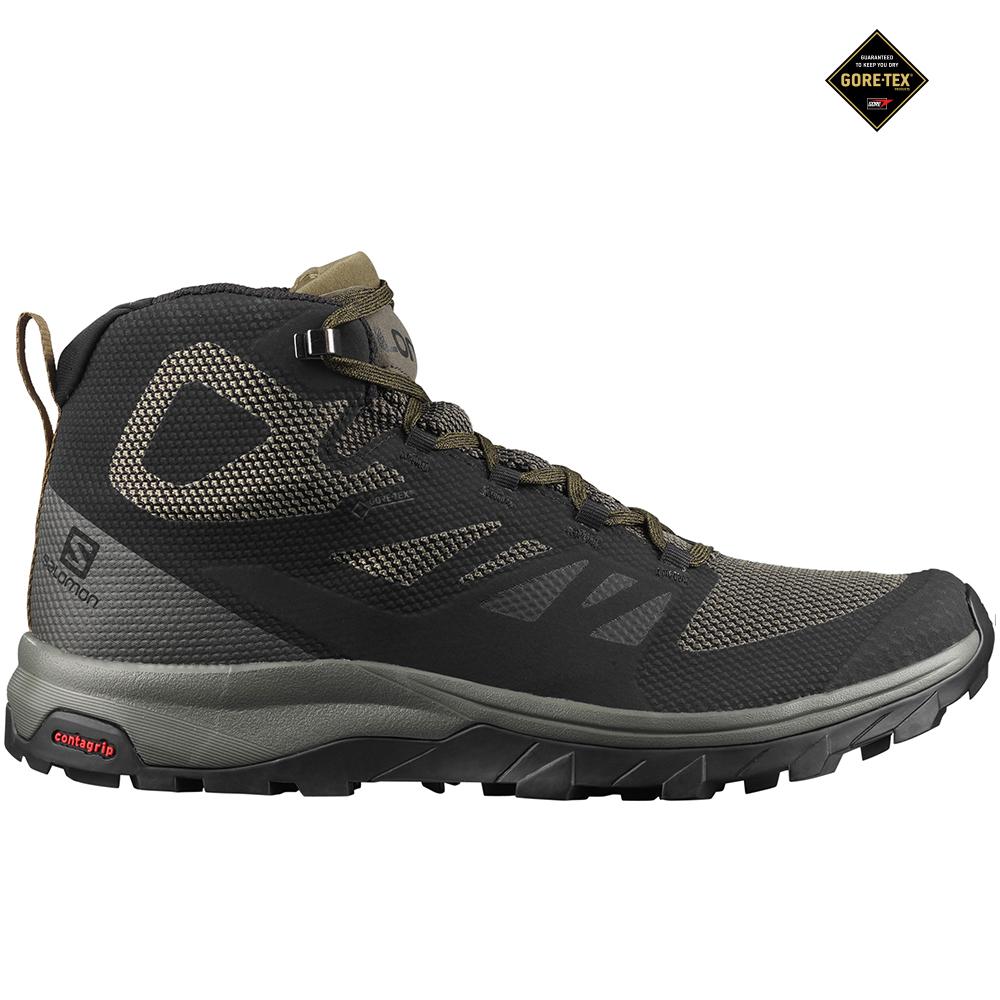 Chaussure Running Salomon Homme Noir - Salomon OUTLINE MID GORE-TEX - France (6712-MZQCR)